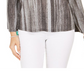 Blusa listrada com manga sino feminina Style &amp; Co, cinza, tamanho XX-G