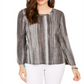 Blusa listrada com manga sino feminina Style &amp; Co, cinza, tamanho XX-G