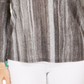 Blusa listrada com manga sino feminina Style &amp; Co, cinza, tamanho XX-G