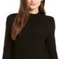 Suéter de malha canelada com detalhes Alfani feminino, preto, tamanho X-S