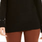 Suéter de malha canelada com detalhes Alfani feminino, preto, tamanho X-S