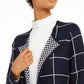 Cardigan Alfani Feminino Estampado Misto Azul Tamanho X-S