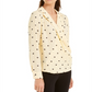 Blusa feminina Alfani com sobrepeliz estampada, amarela, tamanho médio