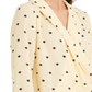 Blusa feminina Alfani com sobrepeliz estampada, amarela, tamanho médio