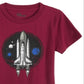 Camiseta infantil Epic Threads com estampa de nave espacial para meninos, vermelha, tamanho 2T