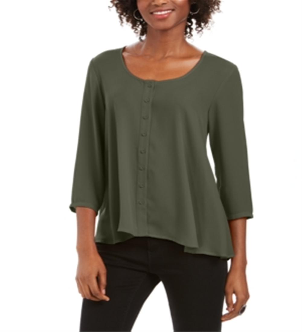 Blusa feminina estilo swing verde tamanho pequeno