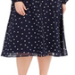 Vestido casual feminino Alfani Plus com bolinhas MIDI, azul escuro, tamanho 16W