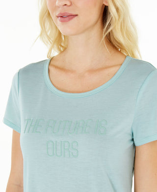 Camiseta feminina ID Ideology Future Fitness Workout, verde, tamanho médio