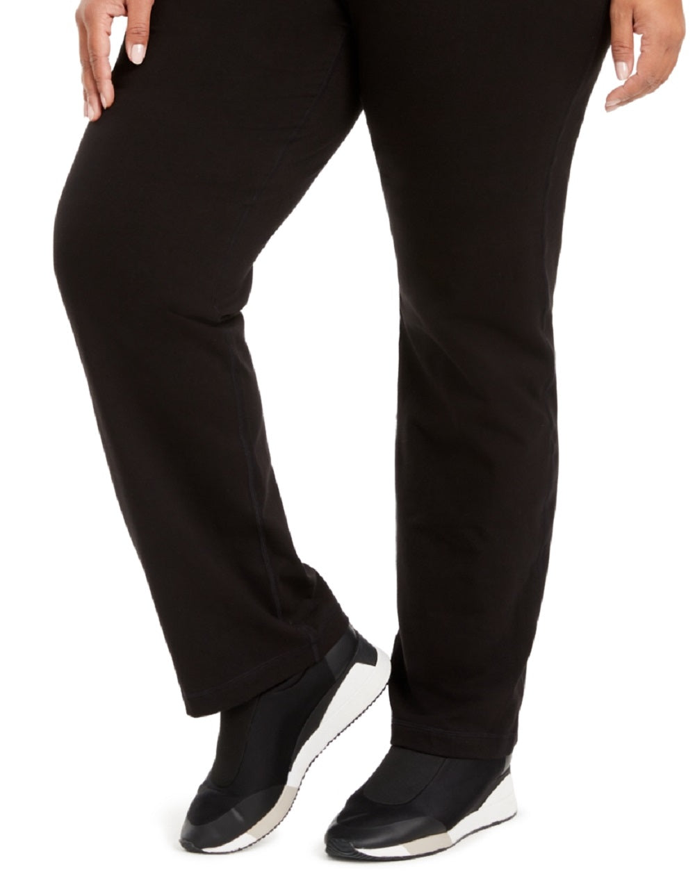 Calça de ioga ativa ID Ideology Flex Stretch feminina, cinza, tamanho 1X