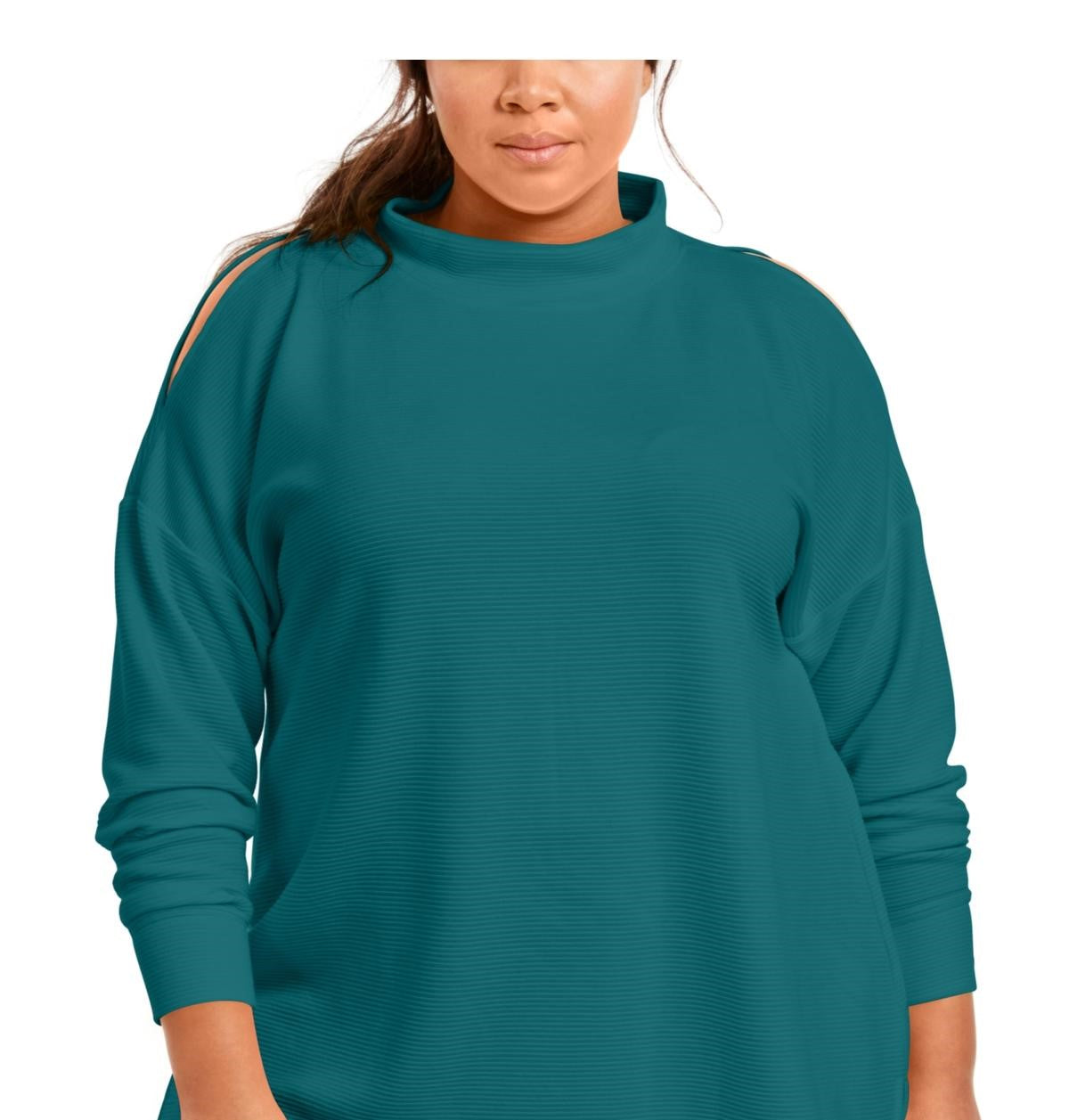 Ideology Camisetas e tops de corrida fitness femininos, azuis, tamanho 3X