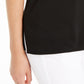 Blusa feminina Alfani gola alta sem mangas preta tamanho X-S
