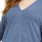 Suéter feminino plus size canelado com decote em V, azul, tamanho 0X, da Style &amp; Co