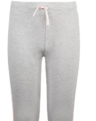 Calça de moletom listrada lateral ID Ideology Big Girl's, cinza, tamanho pequeno