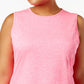 ID Ideology Regata feminina com decote em V e costas abertas, rosa, tamanho 4X