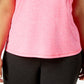 ID Ideology Regata feminina com decote em V e costas abertas, rosa, tamanho 4X