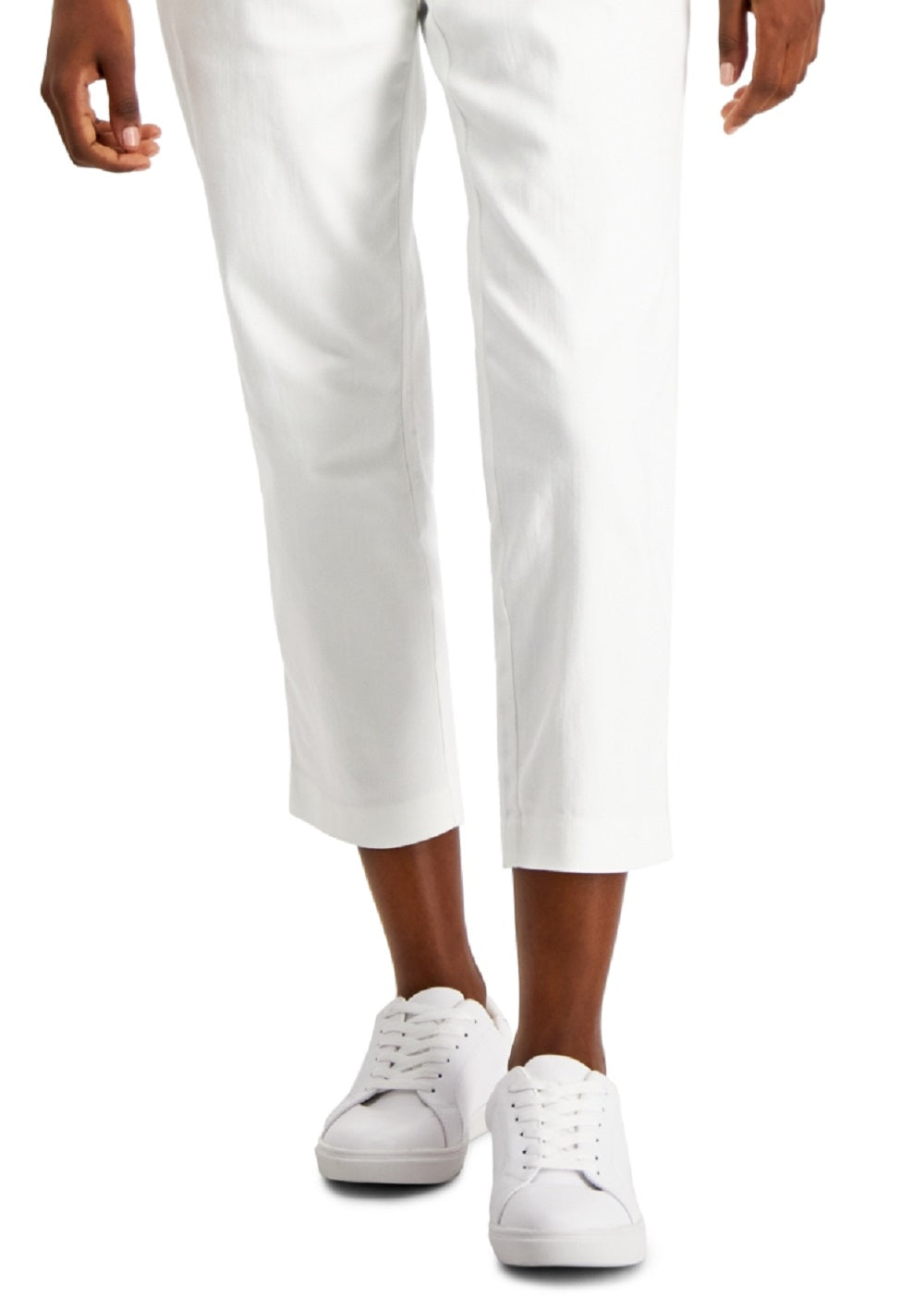 Calça curta feminina Charter Club Chelsea Stretch Twill, branca, tamanho 10, pequena
