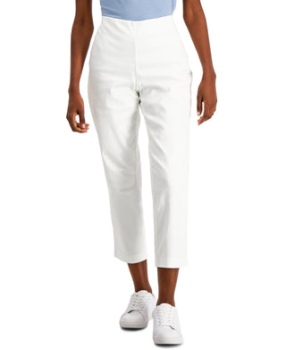 Charter Club Women's Chelsea Stretch Twill Cropped Pants White Size 10 Petite