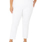 Calça skinny feminina Charter Club Plus, branca, tamanho 20W