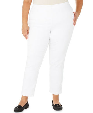 Charter Club Women's Plus Pull on Skinny Pants White Size 20W