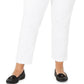 Calça skinny feminina Charter Club Plus, branca, tamanho 20W