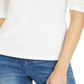 Blusa feminina com manga bufante INC International Concepts, branca, tamanho grande