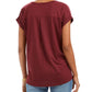 Top feminino com estampa de árvore vermelha Style &amp; Co tamanho pequeno