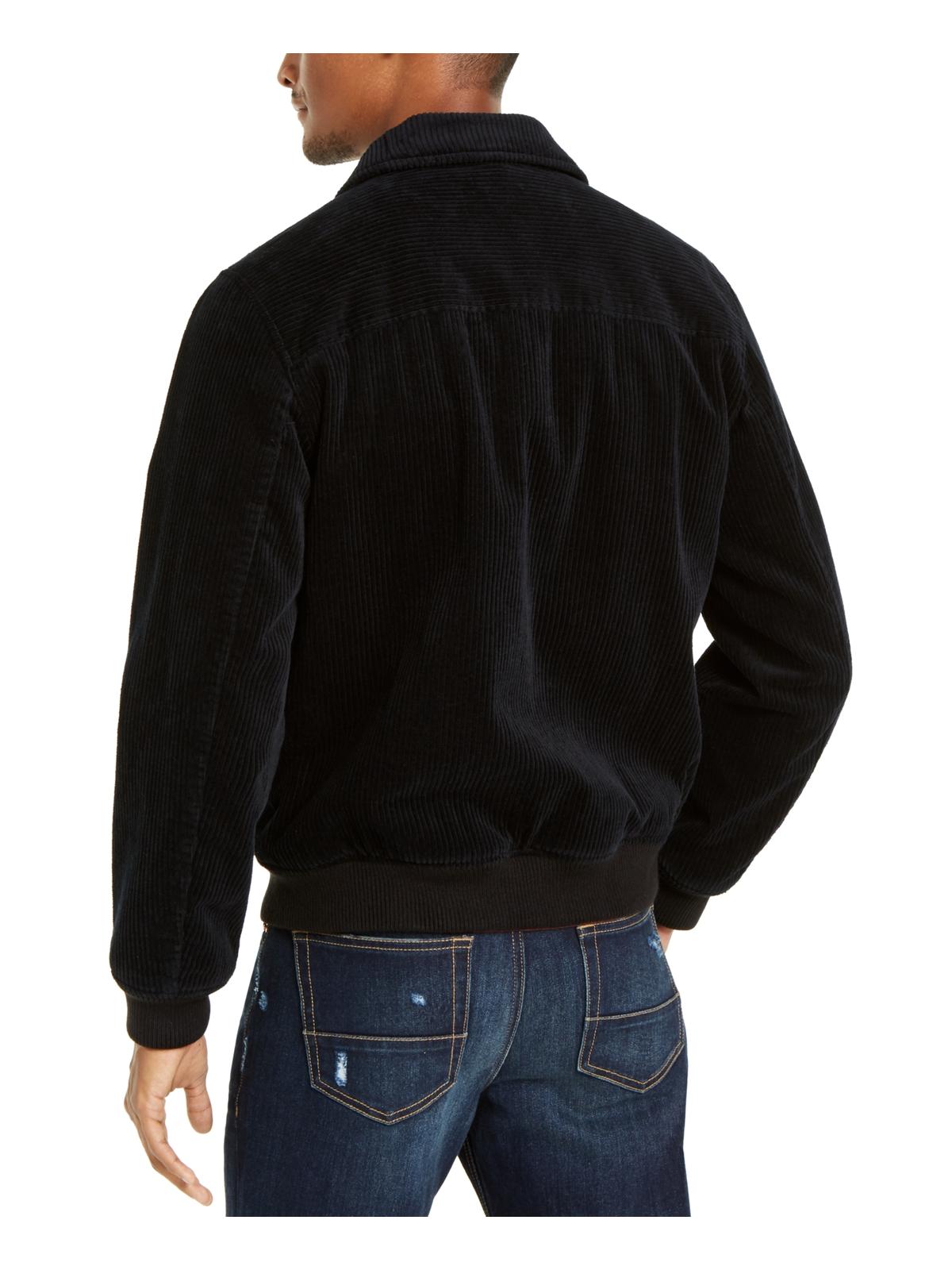 Jaqueta bomber masculina Sun + Stone Hazel para clima frio, preta, tamanho médio