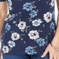 Blusa feminina Karen Scott com estampa decote redondo, azul, tamanho pequeno