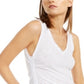 Blusa texturizada com franzidos laterais INC International Concepts para mulheres, branca, tamanho grande