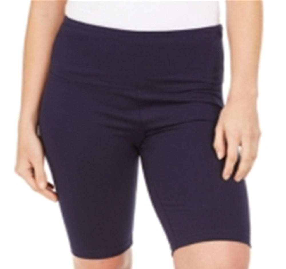 Shorts de ciclismo femininos Style &amp; Co Yoga Azul Tamanho P