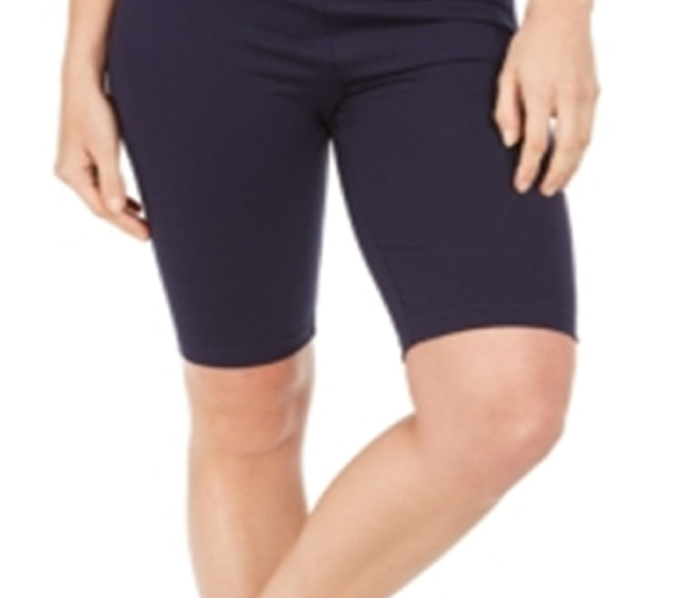 Shorts de ciclismo femininos Style &amp; Co Yoga Azul Tamanho P