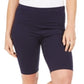 Shorts de ciclismo femininos para ioga Style &amp; Co, azul, tamanho grande
