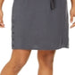 Saia-calça feminina estilo &amp; co, em tencel, com cordão, cinza, tamanho extrapequeno