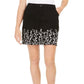 Saia-calça feminina Karen Scott Garden bordada, preta, tamanho 6