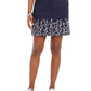 Saia-calça feminina Karen Scott Garden bordada, preta, tamanho 8