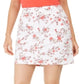 Saia-calça feminina Karen Scott Sharon com estampa floral, branca, tamanho 6