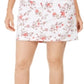 Saia-calça feminina Karen Scott Sharon com estampa floral, branca, tamanho 6
