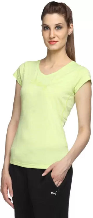 Camiseta ID Ideology Essentials Rapidry Heathered Performance Feminina, Amarela, Tamanho Médio