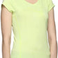 Camiseta ID Ideology Essentials Rapidry Heathered Performance Feminina, Amarela, Tamanho Médio