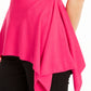 Blusa feminina Alfani com decote redondo e assimétrico, rosa, tamanho médio