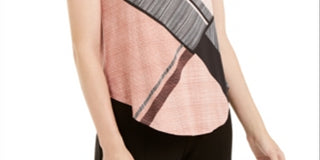 Camiseta feminina estampada Alfani rosa tamanho médio