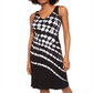 Vestido sem mangas feminino tie-dye da INC International Concepts, preto, tamanho médio