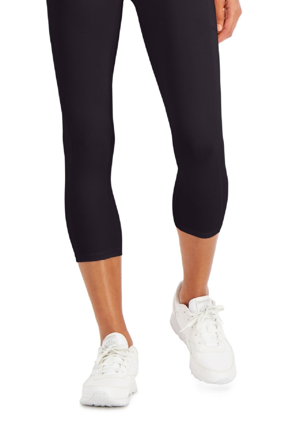 ID Ideology Leggings femininas de cintura alta com bolso lateral e corte justo, pretas, tamanho X-S
