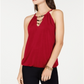 Top feminino com detalhes INC International Concepts, vermelho, tamanho médio