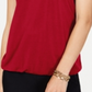 Top feminino com detalhes INC International Concepts, vermelho, tamanho médio
