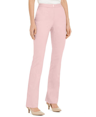 Calça reta com bolsos e zíper Alfani feminina, rosa, tamanho 6