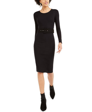 Vestido justo feminino Bar III MIDI liso preto tamanho pequeno