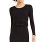 Vestido justo feminino Bar III MIDI liso preto tamanho pequeno