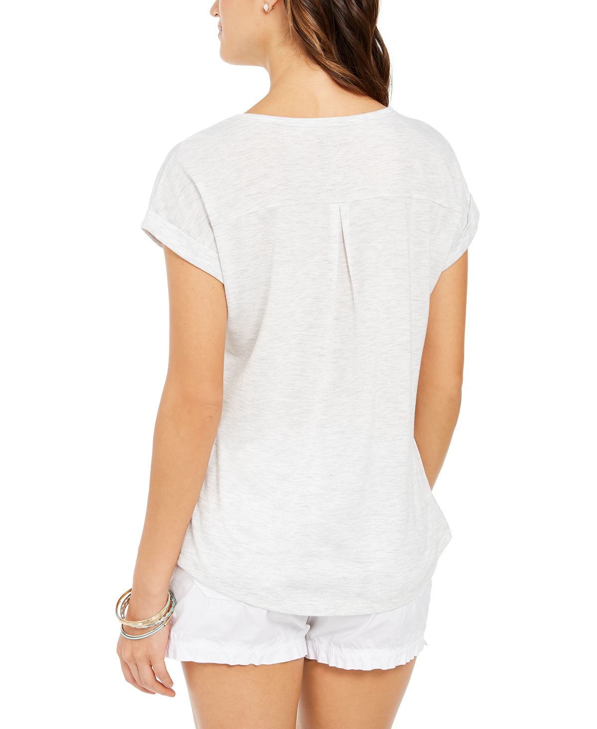 Blusa estampada feminina Style &amp; Co cinza tamanho X-Large