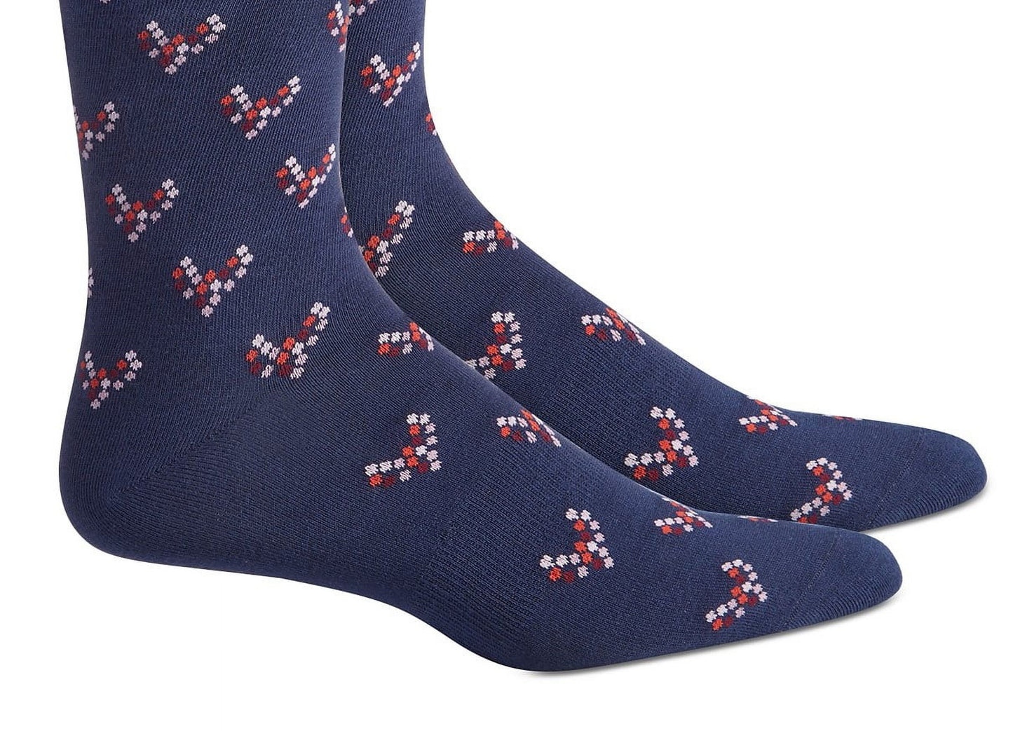 Meias BAR III femininas azul marinho rosa com suporte de arco